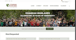 Desktop Screenshot of issaquahhighlands.com